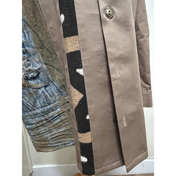 Vintage James Brumfield Designs Jacket Coat Tan Overshirt Western - Size M - Picture 4 of 8